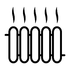 Heizsysteme-Symbol für verschiedene Heizsysteme