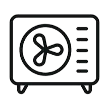 Wärmepumpe-Symbol für Wärmepumpenheizungen